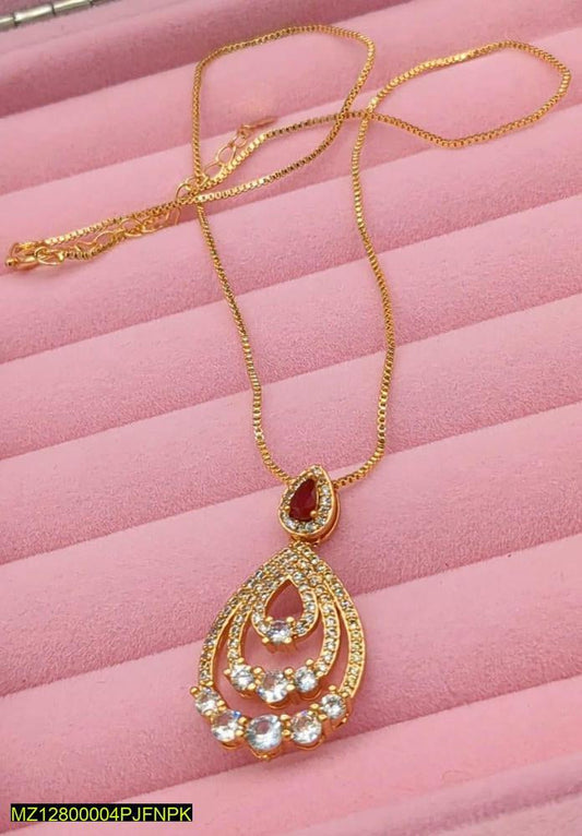 Triple drop zircon pendant t4trendz