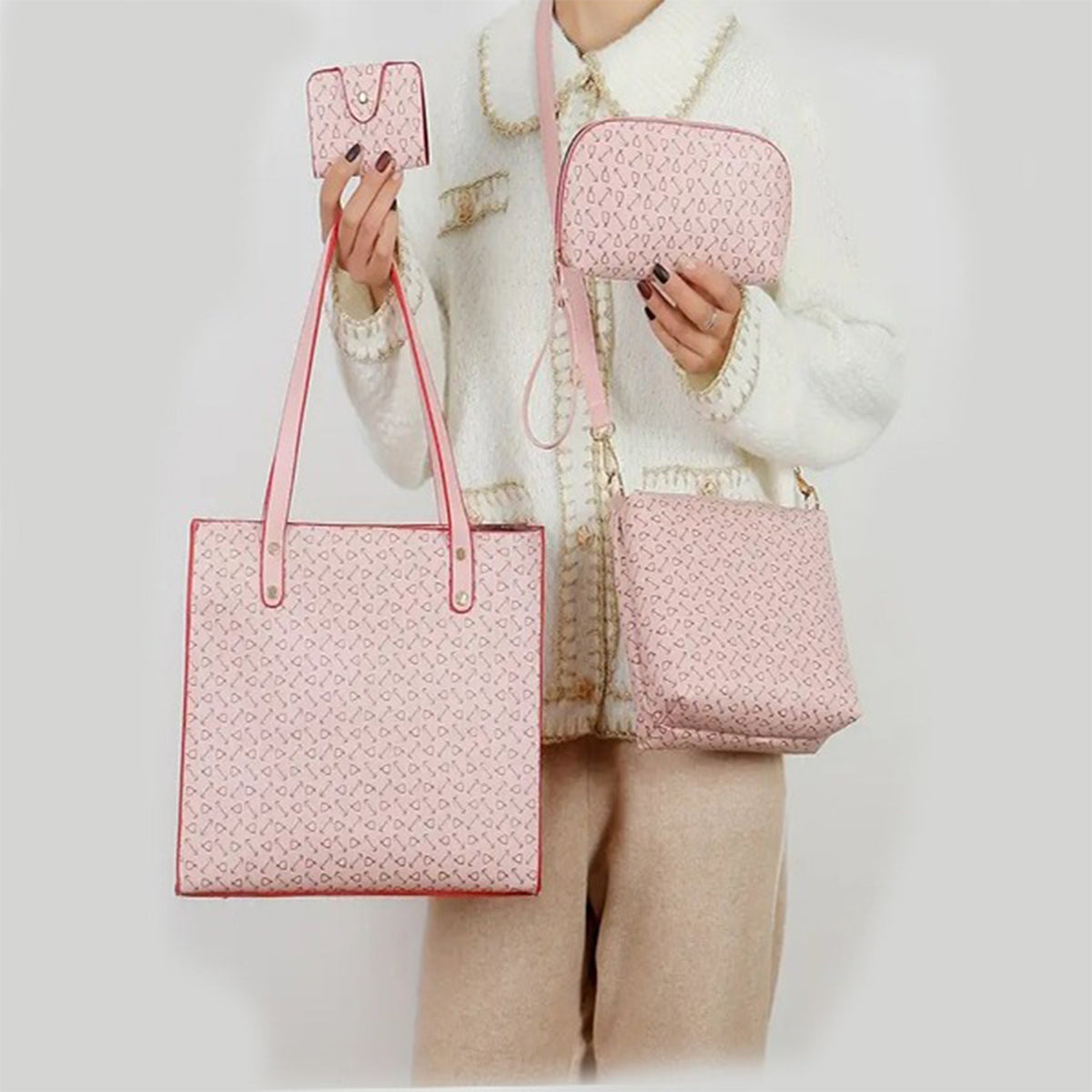 Elegent 4pcs leather handbag Little chic