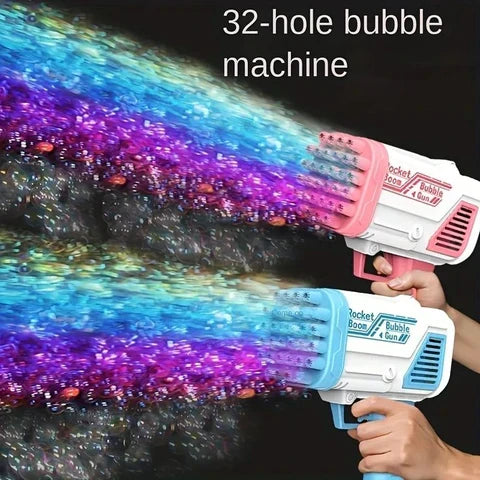 Buy 32-Hole Bubble Machine Gun Blaster – Automatic Bubble Maker for Endless Fun