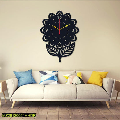 Flower round analog wall clock t4trendz