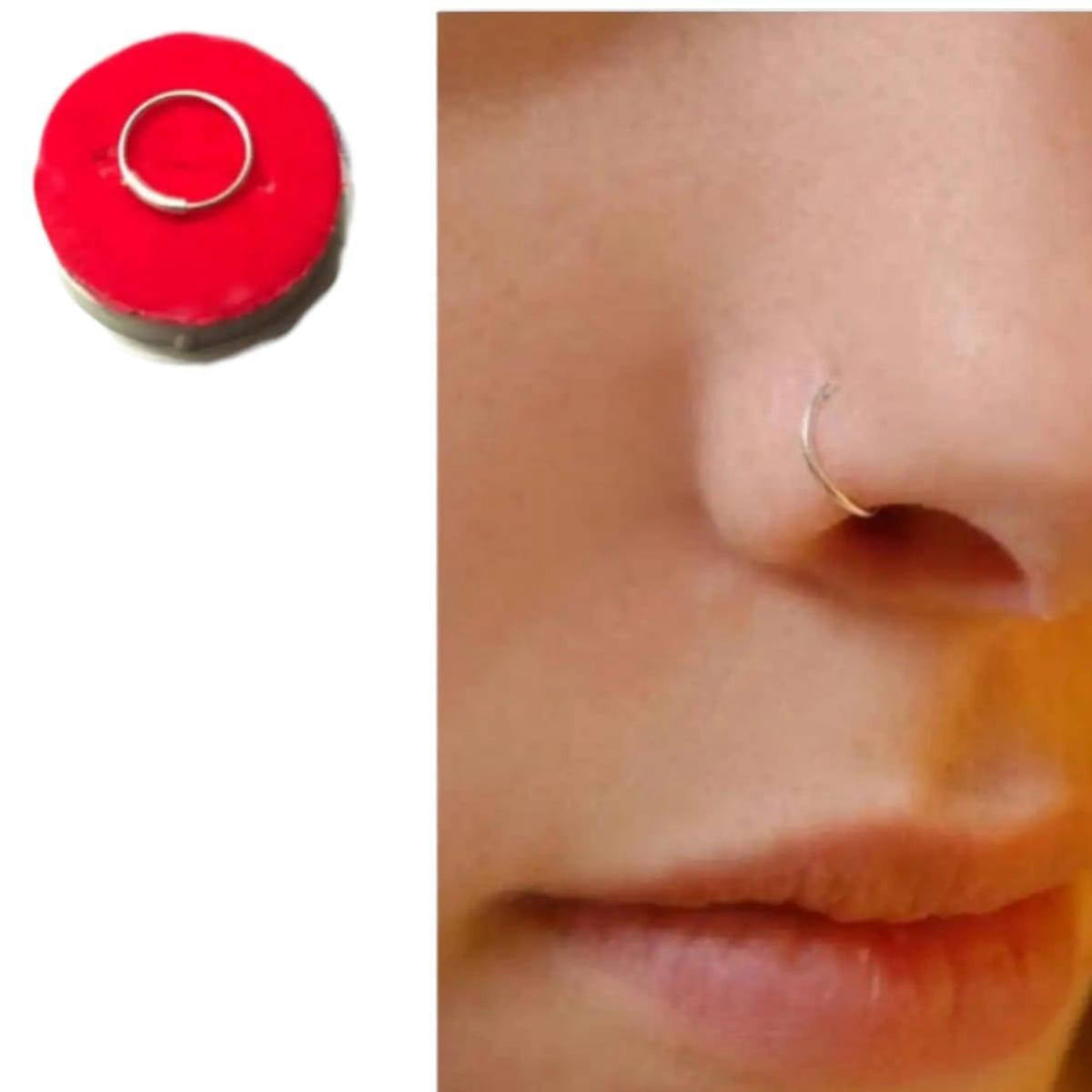 1 PC chandi women's nose pin t4trendz