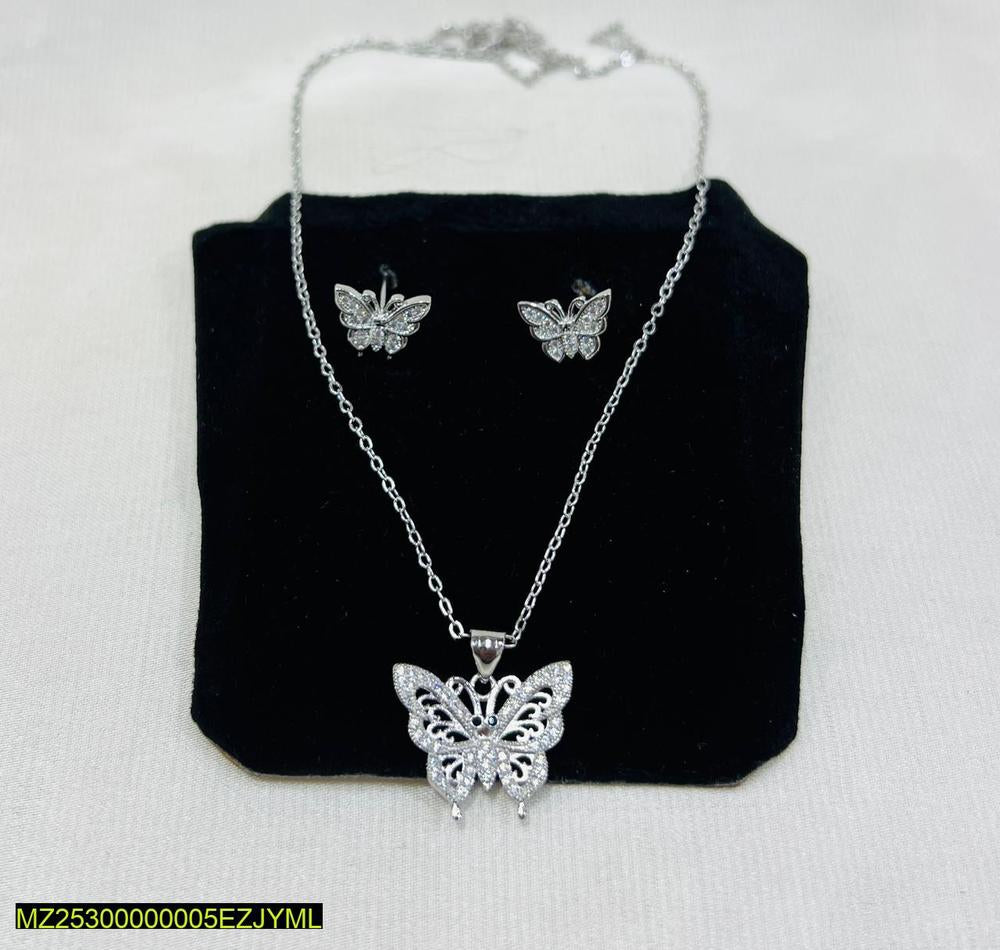 Butterfly one carat jewelry set t4trendz