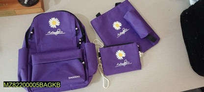 Flora printed casual backpack pack of 4 pcs Markaz