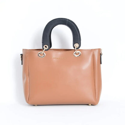 3 PIECES HANDBAG WITH 2 COMPARTMENTS BROWN t4trendz