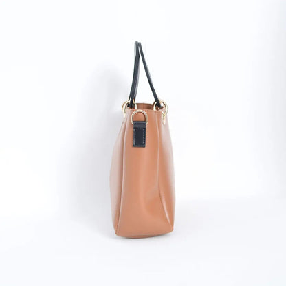 3 PIECES HANDBAG WITH 2 COMPARTMENTS BROWN t4trendz