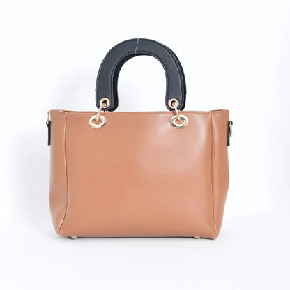 3 PIECES HANDBAG WITH 2 COMPARTMENTS BROWN t4trendz