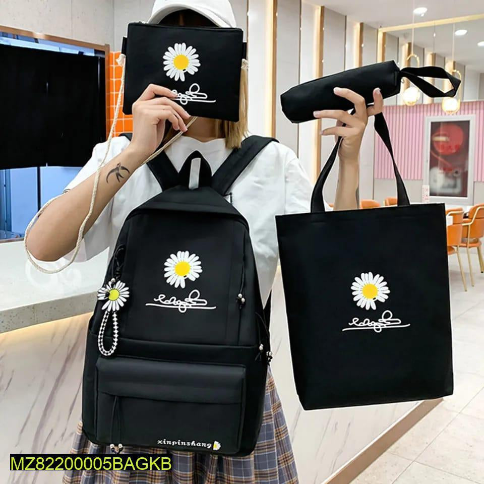 Flora printed casual backpack pack of 4 pcs Markaz