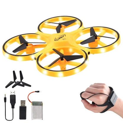 Smartwatch-Controlled 2.4G Gravity Sensor Quadcopter – 4-Axis Remote Control Drone