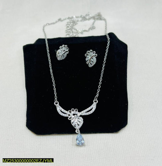Leaf style 1 carat pendant set t4trendz