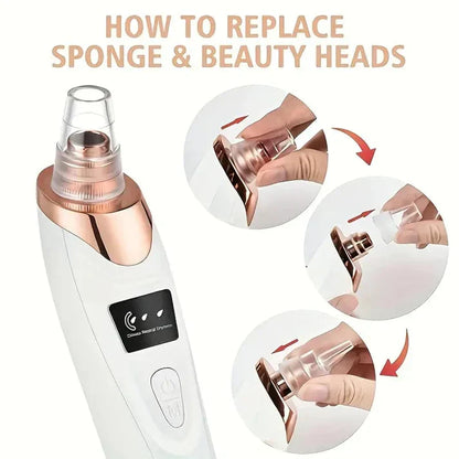 5-In-1 Rechargeable Suction Acne and Blackhead Remover for Men and Women t4trendz