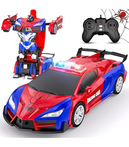 Battery Operated Remote Control Transforming Robot Car Toy for Kids