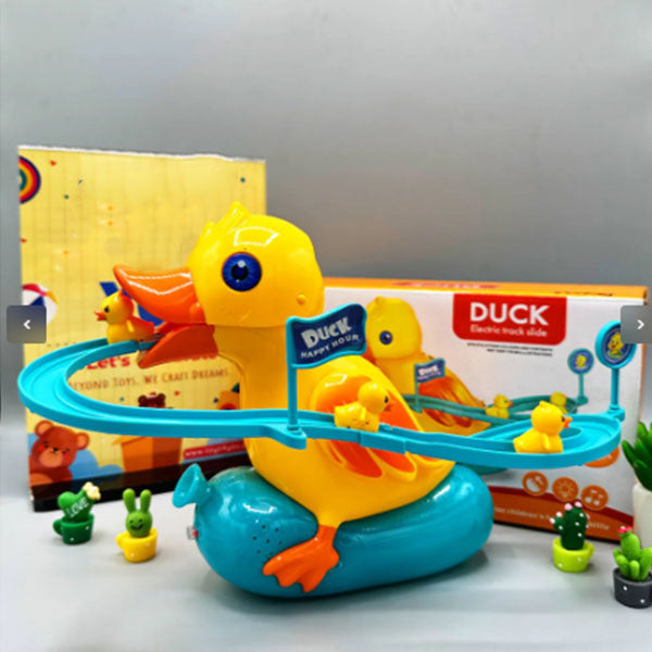 Electric Duck Toy with Sliding Track