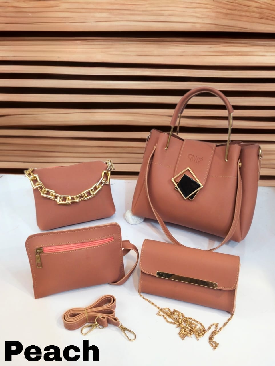 4 PCs women premium quality bags set t4trendz