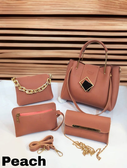 4 PCs women premium quality bags set t4trendz