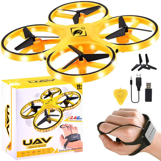 Smartwatch-Controlled 2.4G Gravity Sensor Quadcopter – 4-Axis Remote Control Drone