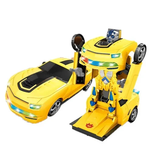 Auto Transformer Robot Car Toy with Lights, Music & Action