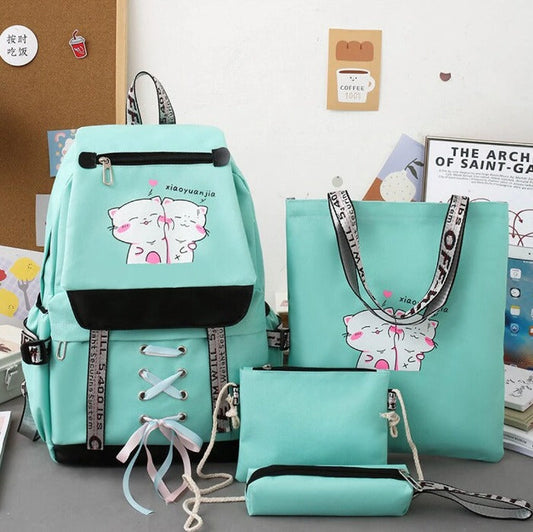 4pcs trendy bagpack for girls Little chic