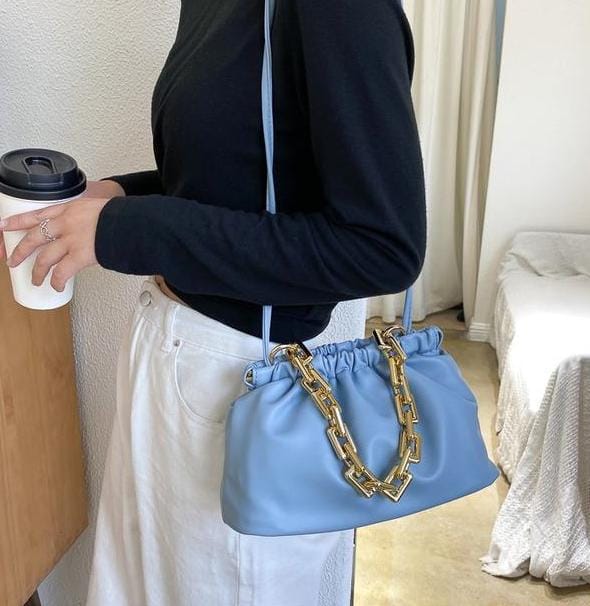 Leather Cloud Shoulder Bag Little chic