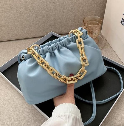 Leather Cloud Shoulder Bag Little chic