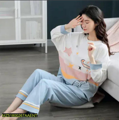 2 pcs women stitched PC interlock sleepwear t4trendz