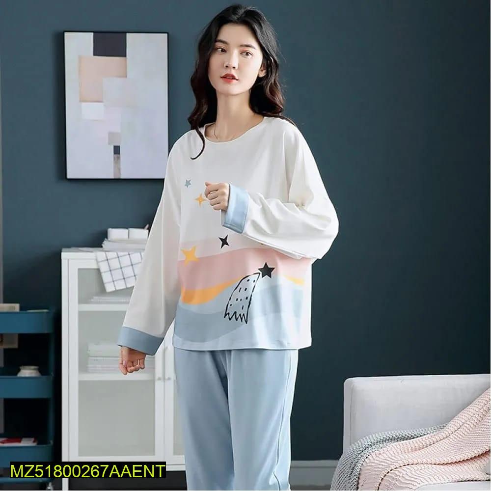 2 pcs women stitched PC interlock sleepwear t4trendz