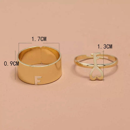 2 pieces lock and key couple rings t4trendz