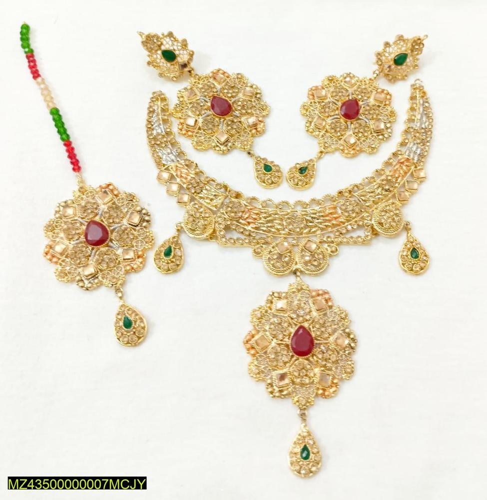 Artificial stones fancy bridal chocker set t4trendz