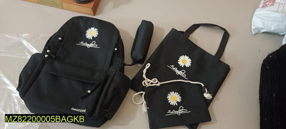 Flora printed casual backpack pack of 4 pcs Markaz