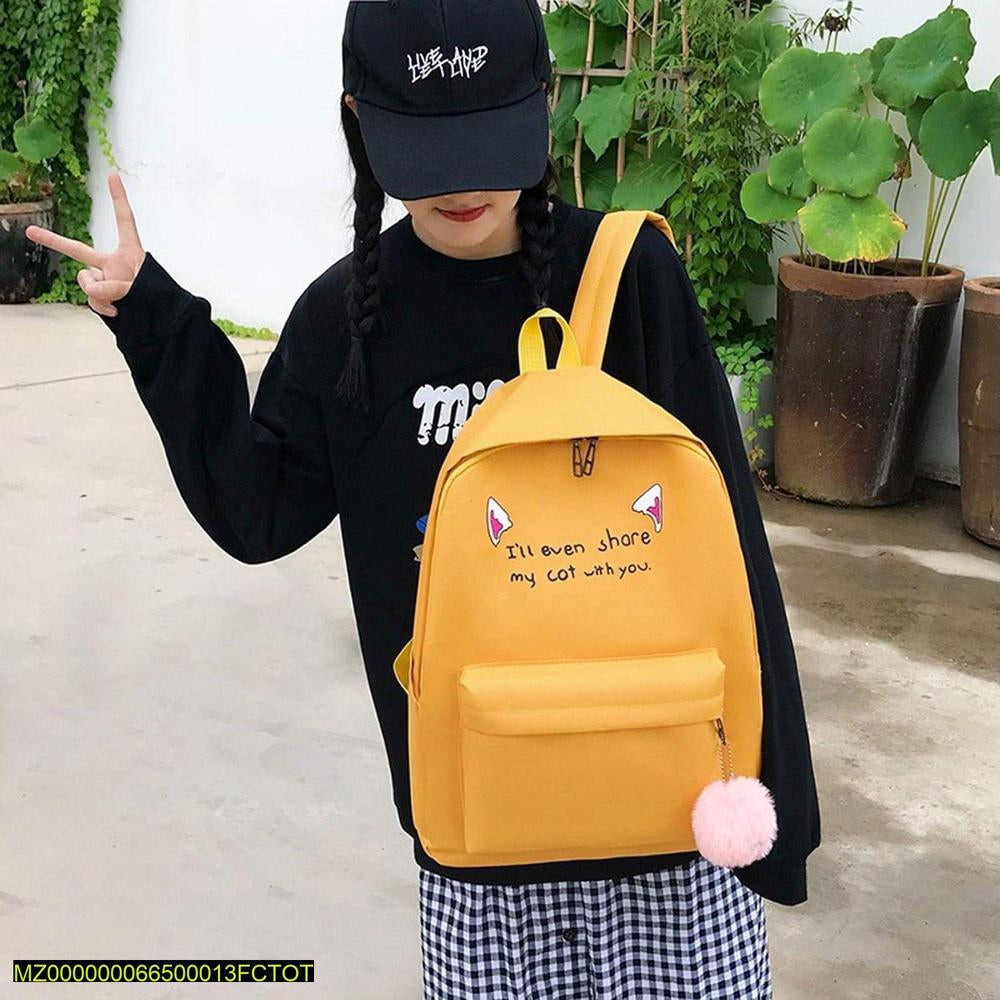 17 inch casual backpack 4 PCs set Markaz