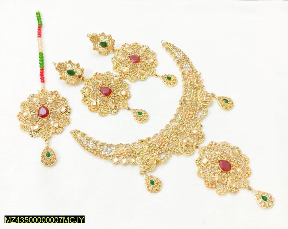 Artificial stones fancy bridal chocker set t4trendz