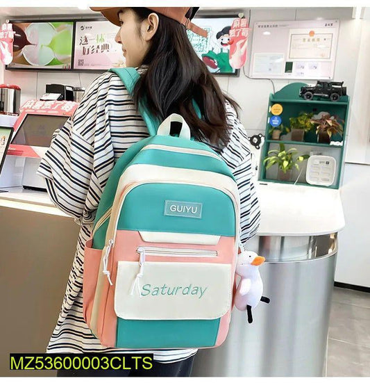 Chroma carry 5 PCs nylon backpack set t4trendz