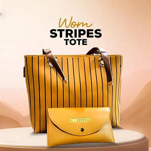 2 PCs leather hand bag set