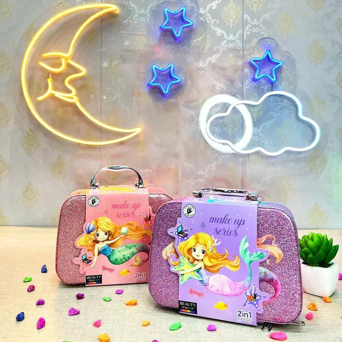 Kids' Beauty Makeup Bag – Pretend Play Cosmetic Set for Girls