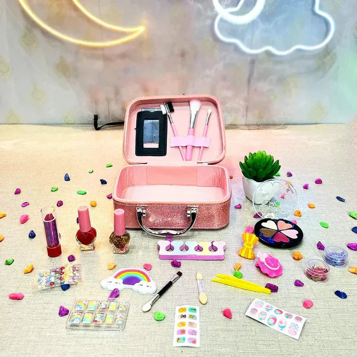 Kids' Beauty Makeup Bag – Pretend Play Cosmetic Set for Girls