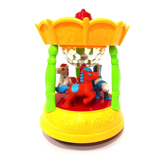 3D Light-Up Musical Merry-Go-Round Carousel Toy – Spinning Music & LED Ride for Kids